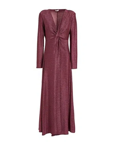 Rebel Queen By Liu •jo Woman Maxi Dress Garnet Size M Polyamide, Polyester, Elastane