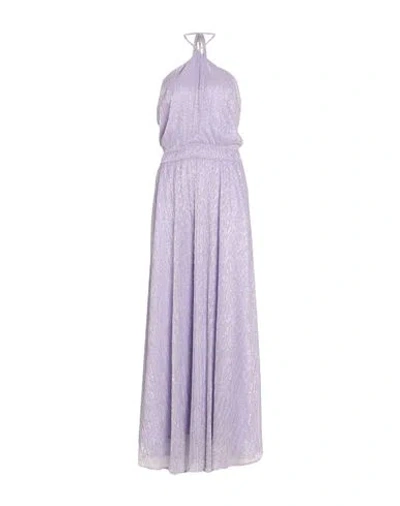 Rebel Queen By Liu •jo Woman Maxi Dress Lilac Size M Polyester, Metallic Polyester In Purple