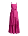 Rebel Queen By Liu •jo Woman Maxi Dress Mauve Size S Cotton In Purple