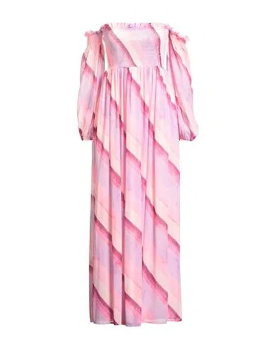 Rebel Queen By Liu •jo Woman Maxi Dress Pink Size M Polyester