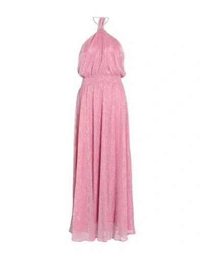 Rebel Queen By Liu •jo Woman Maxi Dress Pink Size M Polyester, Metallic Polyester