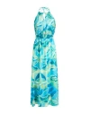 Rebel Queen By Liu •jo Woman Maxi Dress Turquoise Size L Polyester In Blue