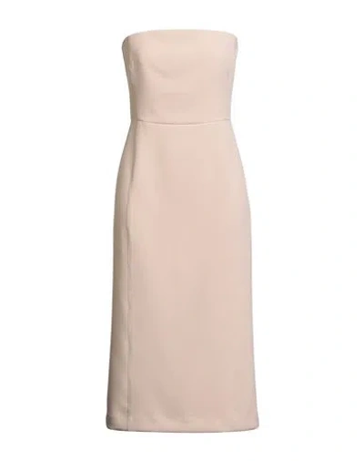 Rebel Queen By Liu •jo Woman Midi Dress Beige Size S Polyester, Elastane In Sand