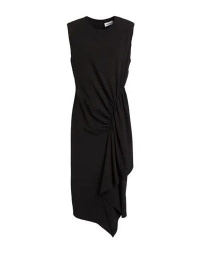Rebel Queen By Liu •jo Woman Midi Dress Black Size 8 Polyester, Viscose, Elastane