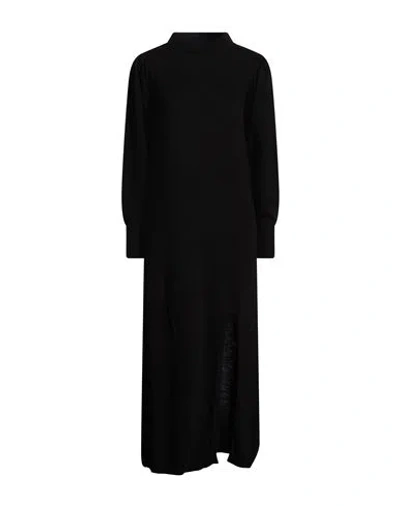 Rebel Queen By Liu •jo Woman Midi Dress Black Size M/l Polyamide, Viscose, Wool, Cashmere