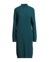 Rebel Queen By Liu •jo Woman Midi Dress Deep Teal Size L Viscose, Polyamide, Wool, Cashmere In Green