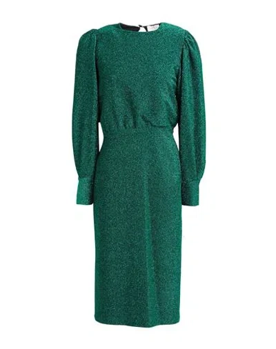 Rebel Queen By Liu •jo Woman Midi Dress Emerald Green Size M Polyester, Polyamide, Elastane