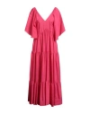 Rebel Queen By Liu •jo Woman Midi Dress Fuchsia Size M Viscose In Pink