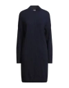 Rebel Queen By Liu •jo Woman Midi Dress Midnight Blue Size S Viscose, Polyamide, Wool, Cashmere
