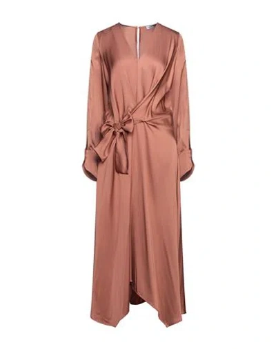 Rebel Queen By Liu •jo Woman Midi Dress Rust Size S Viscose In Brown