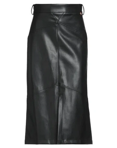 Rebel Queen By Liu •jo Woman Midi Skirt Black Size Xs Polyester, Polyurethane Resin