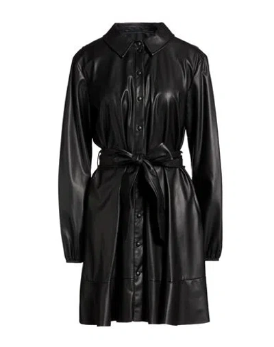 Rebel Queen By Liu •jo Woman Mini Dress Black Size L Polyester, Polyurethane Resin