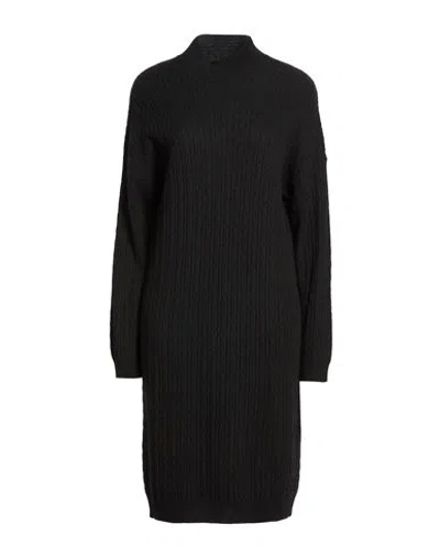 Rebel Queen By Liu •jo Woman Mini Dress Black Size M Viscose, Polyamide, Wool, Cashmere