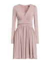 Rebel Queen By Liu •jo Woman Mini Dress Blush Size S Viscose, Metallic Fiber, Polyamide, Elastane In Pink