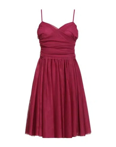 Rebel Queen By Liu •jo Woman Mini Dress Garnet Size M Polyester In Red