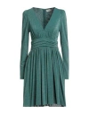 Rebel Queen By Liu •jo Woman Mini Dress Green Size S Viscose, Metallic Fiber, Polyamide, Elastane