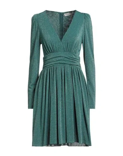 Rebel Queen By Liu •jo Woman Mini Dress Green Size S Viscose, Metallic Fiber, Polyamide, Elastane