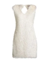 Rebel Queen By Liu •jo Woman Mini Dress Ivory Size L Polyester In White