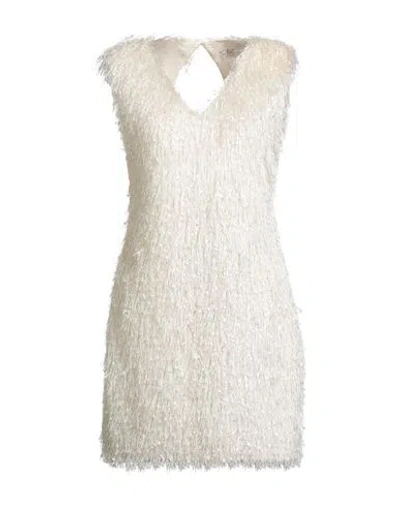 Rebel Queen By Liu •jo Woman Mini Dress Ivory Size L Polyester In White