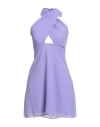 Rebel Queen By Liu •jo Woman Mini Dress Lilac Size L Polyester