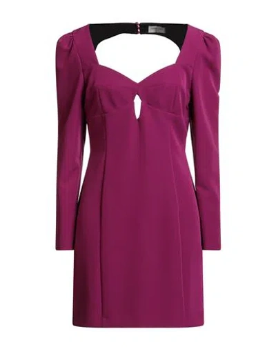 Rebel Queen By Liu •jo Woman Mini Dress Mauve Size M Polyester, Elastane In Purple