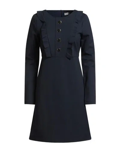 Rebel Queen By Liu •jo Woman Mini Dress Midnight Blue Size L Viscose, Polyamide, Elastane