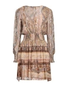Rebel Queen Woman Mini Dress Mustard Size 10 Viscose In Yellow