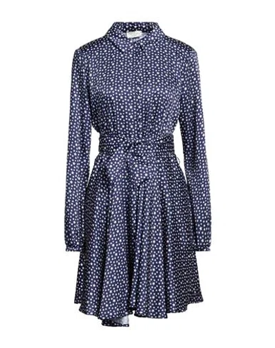 Rebel Queen By Liu •jo Woman Mini Dress Navy Size M Polyester In Blue