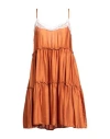 Rebel Queen By Liu •jo Woman Mini Dress Orange Size M Viscose In Orange