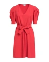 Rebel Queen By Liu •jo Woman Mini Dress Red Size 6 Polyester, Elastane