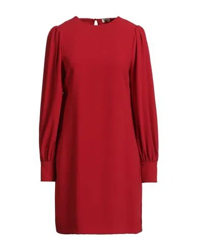 Rebel Queen By Liu •jo Woman Mini Dress Red Size S Polyester In Animal Print