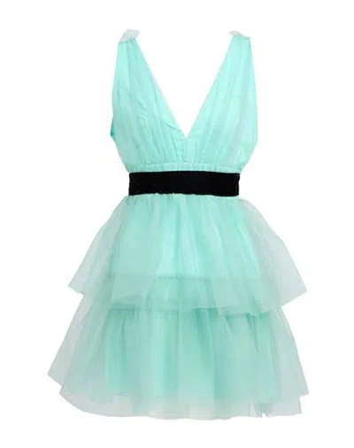 Rebel Queen By Liu •jo Woman Mini Dress Turquoise Size S Polyester In Blue