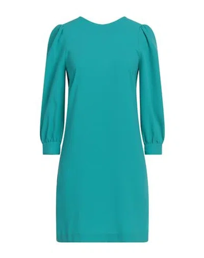Rebel Queen By Liu •jo Woman Mini Dress Turquoise Size Xs Polyester, Elastane In Blue