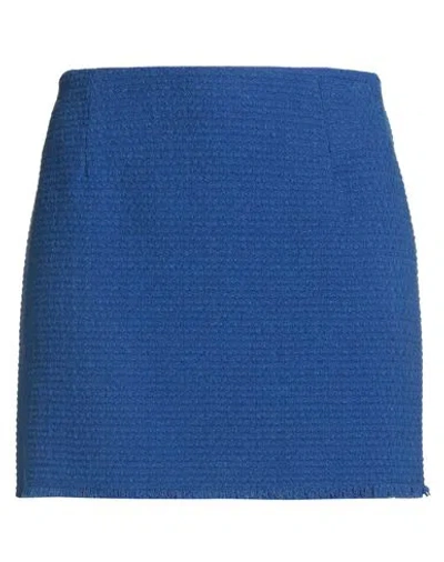 Rebel Queen By Liu •jo Woman Mini Skirt Bright Blue Size S Acrylic, Polyester, Wool
