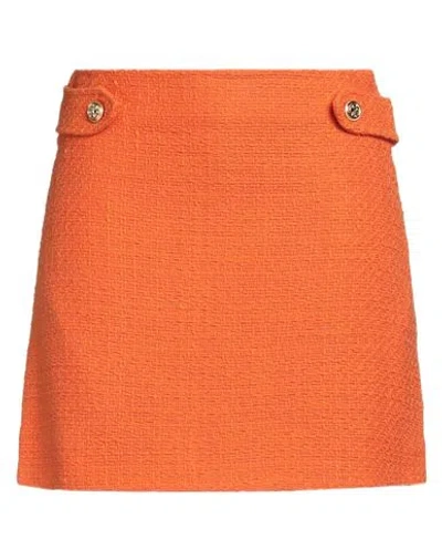 Rebel Queen By Liu •jo Woman Mini Skirt Orange Size L Cotton