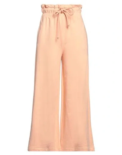 Rebel Queen By Liu •jo Woman Pants Apricot Size L Cotton In Orange