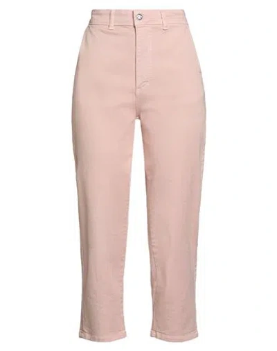 Rebel Queen By Liu •jo Woman Pants Blush Size L Cotton, Elastane In Pink