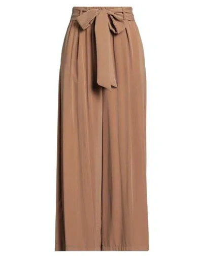Rebel Queen By Liu •jo Woman Pants Camel Size L Viscose, Polyester In Sand