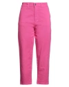 Rebel Queen By Liu •jo Woman Pants Fuchsia Size L Cotton, Elastane In Pink
