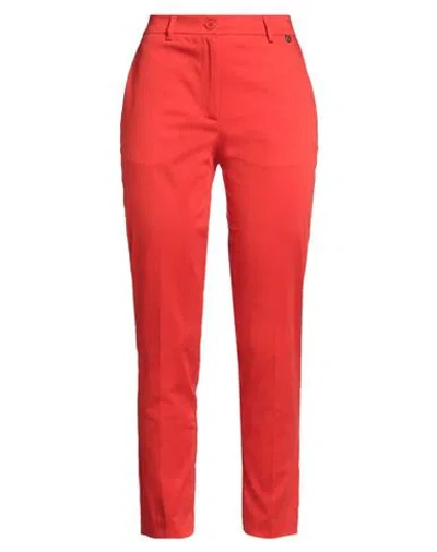 Rebel Queen By Liu •jo Woman Pants Red Size 4 Cotton, Elastane