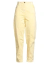 Rebel Queen By Liu •jo Woman Pants Yellow Size 10 Cotton, Elastane In Yellow