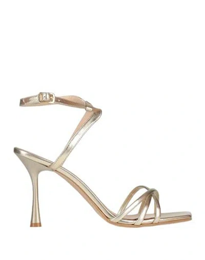 Rebel Queen By Liu •jo Woman Sandals Platinum Size 10 Textile Fibers