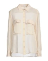 Rebel Queen By Liu •jo Woman Shirt Cream Size Xs Viscose
