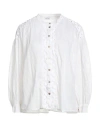 Rebel Queen By Liu •jo Woman Shirt Off White Size L Cotton In White