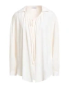 Rebel Queen By Liu •jo Woman Shirt Off White Size S Acetate, Silk