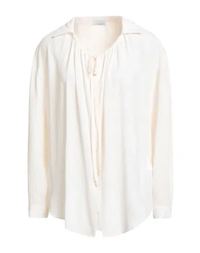 Rebel Queen By Liu •jo Woman Shirt Off White Size S Acetate, Silk