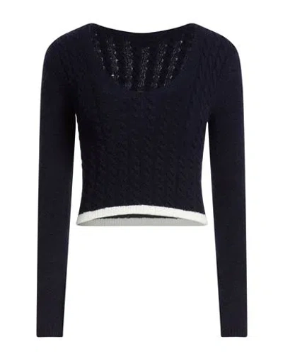 Rebel Queen By Liu •jo Woman Sweater Midnight Blue Size Xs/s Acrylic, Mohair Wool, Polyamide, Elasta