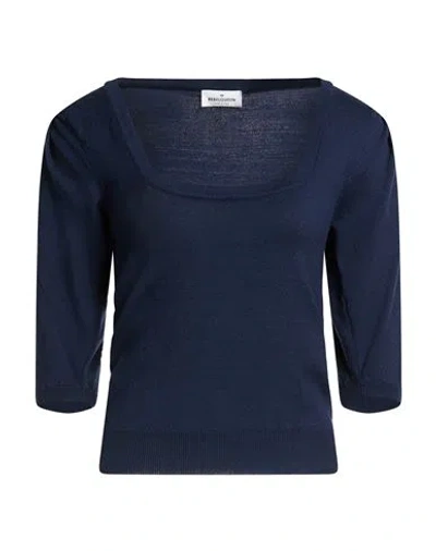 Rebel Queen By Liu •jo Woman Sweater Navy Size M/l Viscose, Polyester, Polyamide In Blue