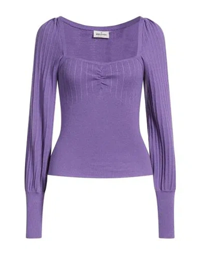 Rebel Queen By Liu •jo Woman Sweater Purple Size M/l Viscose, Polyester, Polyamide