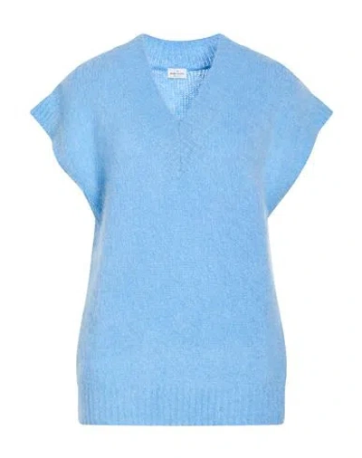 Rebel Queen By Liu •jo Woman Sweater Sky Blue Size S Mohair Wool, Acrylic, Polyamide, Wool, Elastane